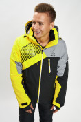 Оптом Горнолыжная куртка мужская желтого цвета 77019J, фото 2