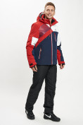 Оптом Горнолыжная куртка мужская красного цвета 77019Kr, фото 11