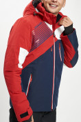 Оптом Горнолыжная куртка мужская красного цвета 77019Kr, фото 6