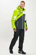 Оптом Горнолыжная куртка мужская зеленого цвета 77019Z, фото 7