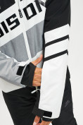 Оптом Горнолыжная куртка мужская белого цвета 77022Bl, фото 3