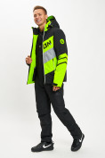 Оптом Горнолыжная куртка мужская зеленого цвета 77022Z, фото 12