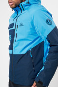 Оптом Горнолыжна куртка мужская синего цвета 77023S в Казани, фото 5