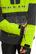 Оптом Горнолыжная куртка анорак мужская зеленого цвета 77024Z в Казани, фото 6