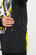 Оптом Горнолыжная куртка анорак мужская желтого цвета 77027J в Екатеринбурге, фото 4