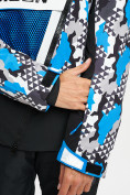 Оптом Горнолыжная куртка анорак мужская синего цвета 77027S в Екатеринбурге, фото 5
