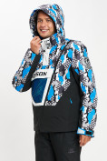 Оптом Горнолыжная куртка анорак мужская синего цвета 77027S в Казани, фото 9