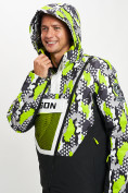 Оптом Горнолыжная куртка анорак мужская зеленого цвета 77027Z в Казани, фото 5