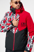 Оптом Горнолыжная куртка мужская красного цвета 77028Kr в Казани, фото 5