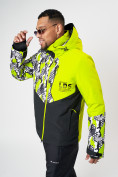 Оптом Горнолыжная куртка мужская зеленого цвета 77028Z в Казани, фото 2
