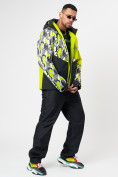 Оптом Горнолыжная куртка мужская зеленого цвета 77028Z в Казани, фото 11