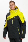 Оптом Горнолыжная куртка мужская большого размера желтого цвета 77029J в Казани, фото 8
