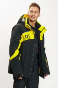 Оптом Горнолыжная куртка мужская большого размера желтого цвета 77029J в Казани, фото 9
