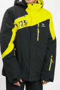 Оптом Горнолыжная куртка мужская большого размера желтого цвета 77029J в Казани, фото 4