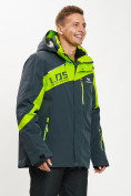 Оптом Горнолыжная куртка мужская большого размера зеленого цвета 77029Z в Казани, фото 10