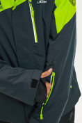 Оптом Горнолыжная куртка мужская большого размера зеленого цвета 77029Z в Казани, фото 4