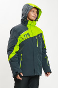 Оптом Горнолыжная куртка мужская большого размера зеленого цвета 77029Z в Казани, фото 7