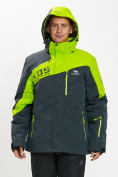 Оптом Горнолыжная куртка мужская большого размера зеленого цвета 77029Z в Казани, фото 8
