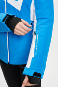 Оптом Горнолыжная куртка женская синего цвета 77030S в Екатеринбурге, фото 9