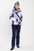 Оптом Горнолыжная куртка женская фиолетового цвета 77031F, фото 6