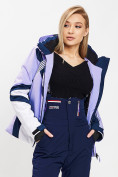 Оптом Горнолыжная куртка женская фиолетового цвета 77031F, фото 8