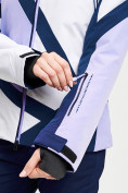 Оптом Горнолыжная куртка женская фиолетового цвета 77031F в Казани, фото 10