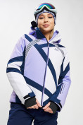 Оптом Горнолыжная куртка женская фиолетового цвета 77031F, фото 2