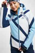 Оптом Горнолыжная куртка женская голубого цвета 77031Gl в Казани, фото 3