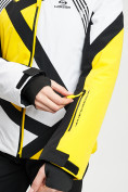 Оптом Горнолыжная куртка женская желтого цвета 77031J, фото 6