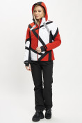 Оптом Горнолыжная куртка женская красного цвета 77031Kr, фото 3