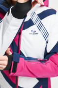Оптом Горнолыжная куртка женская розового цвета 77031R в Екатеринбурге, фото 9
