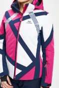 Оптом Горнолыжная куртка женская розового цвета 77031R, фото 7