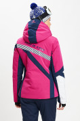 Оптом Горнолыжная куртка женская розового цвета 77031R в Казани, фото 6
