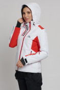Оптом Горнолыжная куртка женская белого цвета 77033Bl, фото 2
