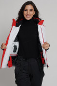 Оптом Горнолыжная куртка женская белого цвета 77033Bl, фото 9