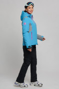 Оптом Горнолыжная куртка женская синего цвета 77033S, фото 10