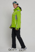 Оптом Горнолыжная куртка женская зеленого цвета 77033Z в Казани, фото 12