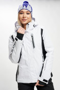 Оптом Горнолыжная куртка женская белого цвета 77034Bl в Казани, фото 2