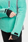 Оптом Горнолыжная куртка женская бирюзового цвета 77034Br в Екатеринбурге, фото 9