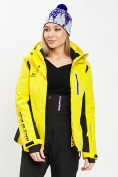 Оптом Горнолыжная куртка женская желтого цвета 77034J в Екатеринбурге, фото 8