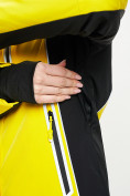 Оптом Горнолыжная куртка женская желтого цвета 77034J в Казани, фото 6