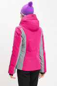 Оптом Горнолыжная куртка женская розового цвета 77034R в Казани, фото 11