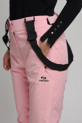 Оптом Горнолыжный костюм женский розового цвета 77038R в Казани, фото 15