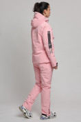 Оптом Горнолыжный костюм женский розового цвета 77038R в Казани, фото 6