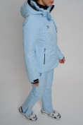 Оптом Горнолыжный костюм женский голубого цвета 77039Gl в Казани, фото 7