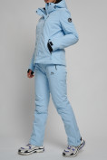 Оптом Горнолыжный костюм женский голубого цвета 77039Gl в Казани, фото 8