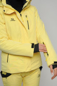 Оптом Горнолыжный костюм женский желтого цвета 77039J в Казани, фото 10