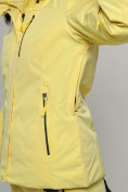 Оптом Горнолыжный костюм женский желтого цвета 77039J в Казани, фото 11