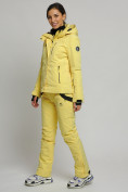 Оптом Горнолыжный костюм женский желтого цвета 77039J в Казани, фото 2