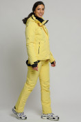 Оптом Горнолыжный костюм женский желтого цвета 77039J в Казани, фото 3